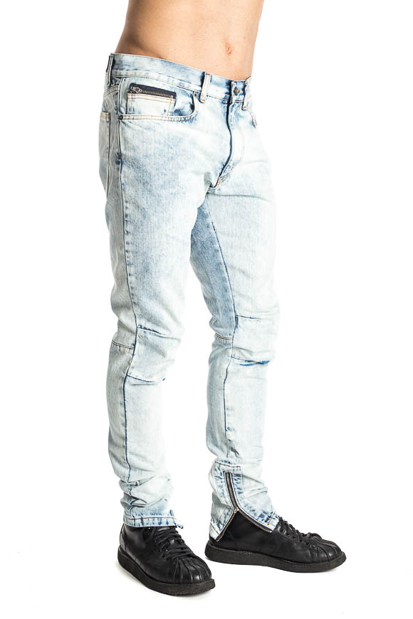 Paura - Biker jeans with Agostino zip