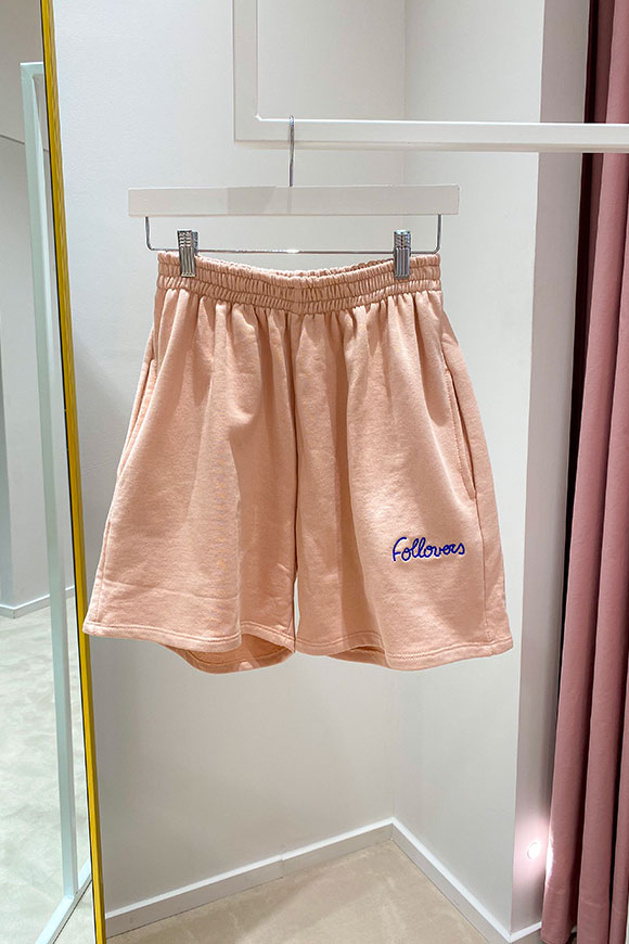 Follovers - Kendall blush pink tracksuit shorts