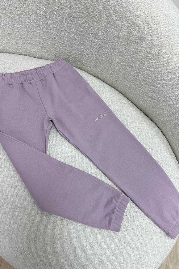 Vicolo Bambina - Coordinato lilla felpa e pantalone in felpa