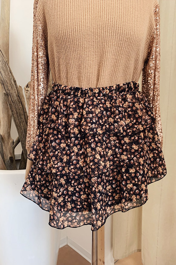 Vicolo - Skirt with irregular flowers