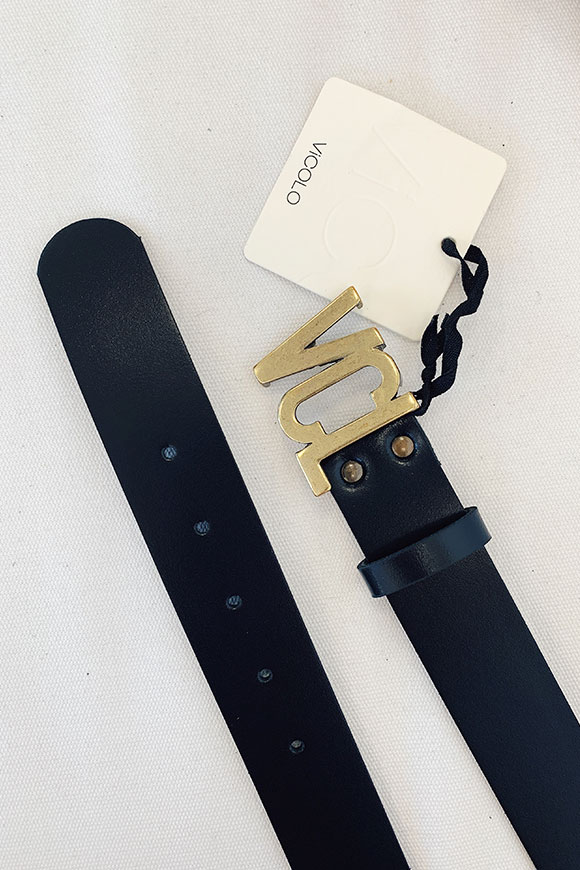 Vicolo - Black belt with VCL buckle