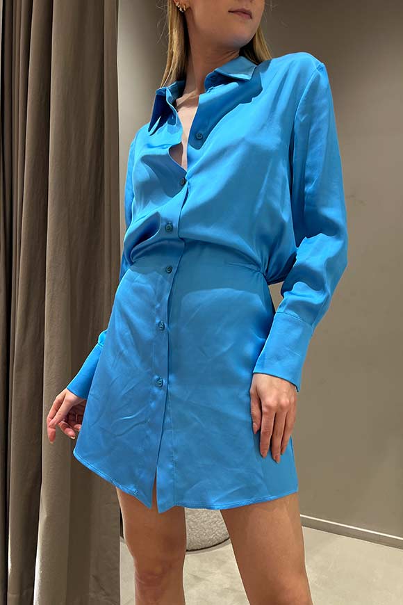 Vicolo - Vestito azzurro "The Attico" con molla sul retro