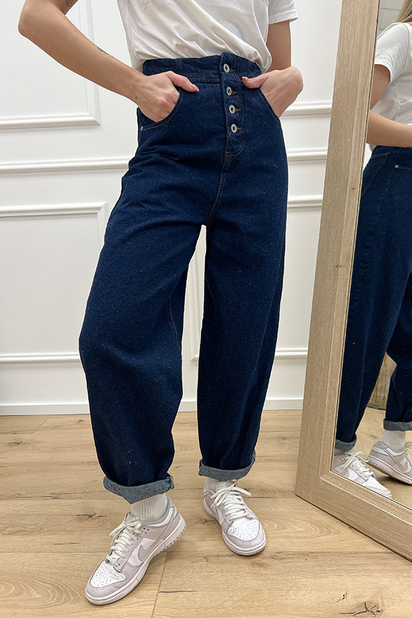 Dixie - Jeans blu scuro balloon fit