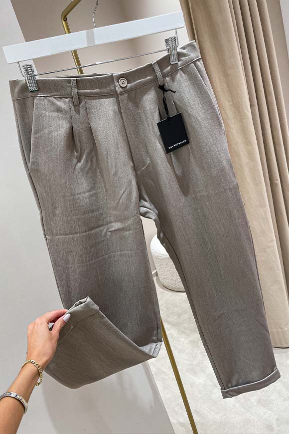 Why not brand - Pantaloni chino fango con pinces