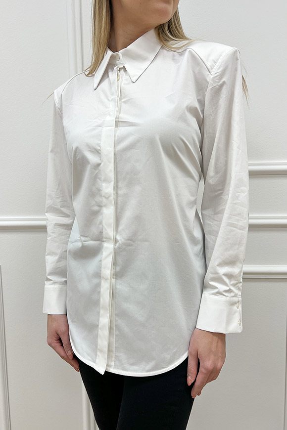 Vicolo - Camicia bianca con fiocchetto sul retro