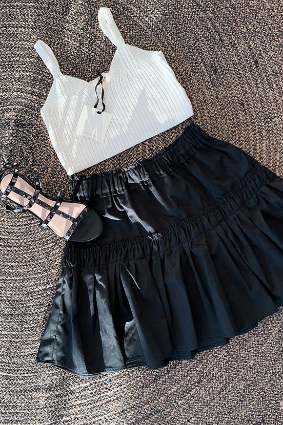 Vicolo - Black skirt with flounce
