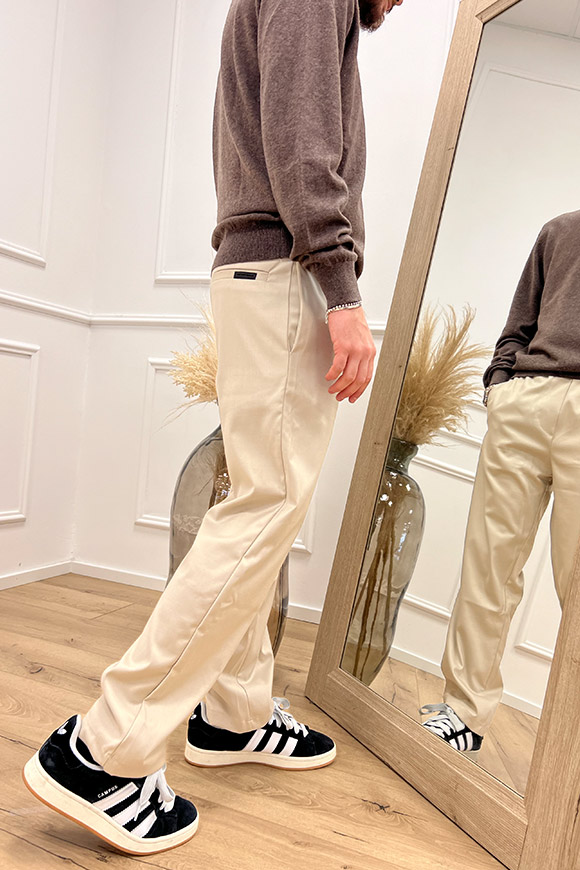 Why not brand - Pantaloni beige con elastico