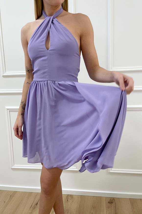 Vicolo - Vestito lilla incrociato con fiocco