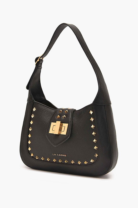 La Carrie - Black Charlotte handbag with studs