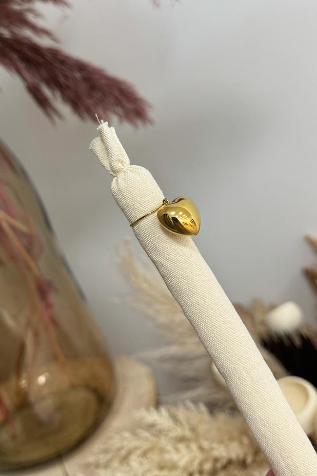 Calibro Shop - Anello sottile oro con cuore bombato