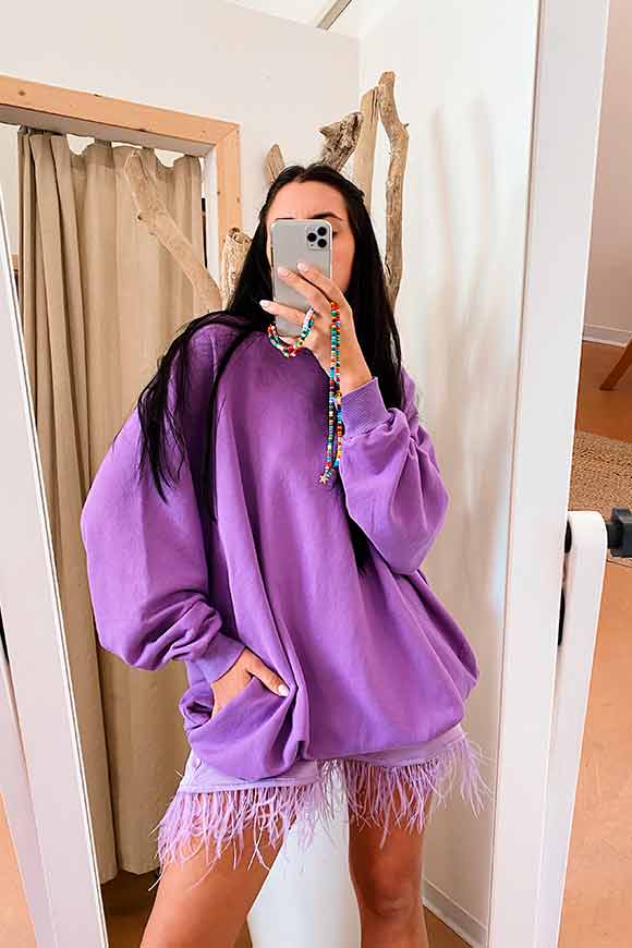 Motel - Lilac over fleece dress with side pockets