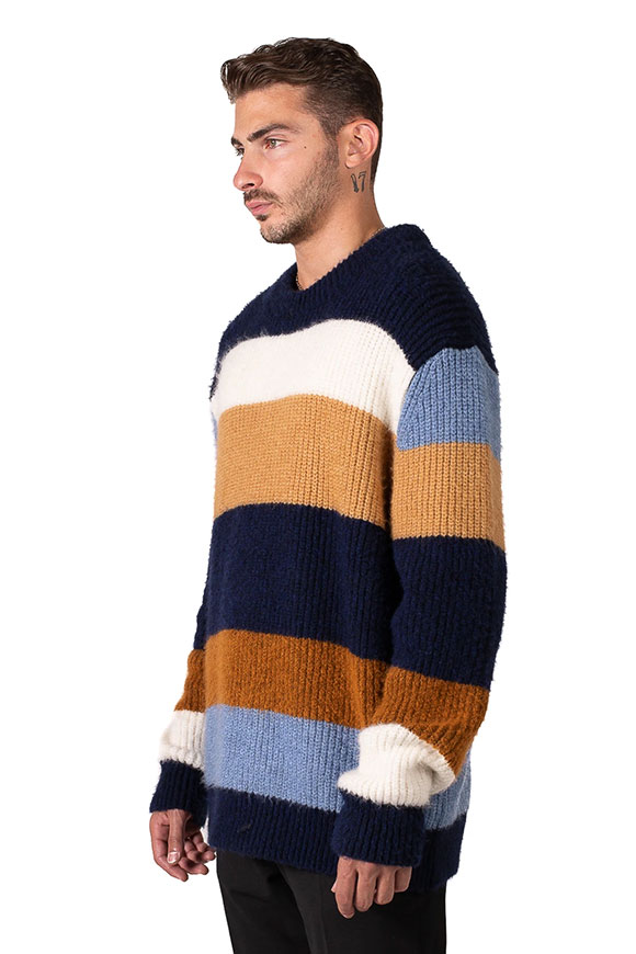 I'm Brian - Blue, butter and beige striped sweater