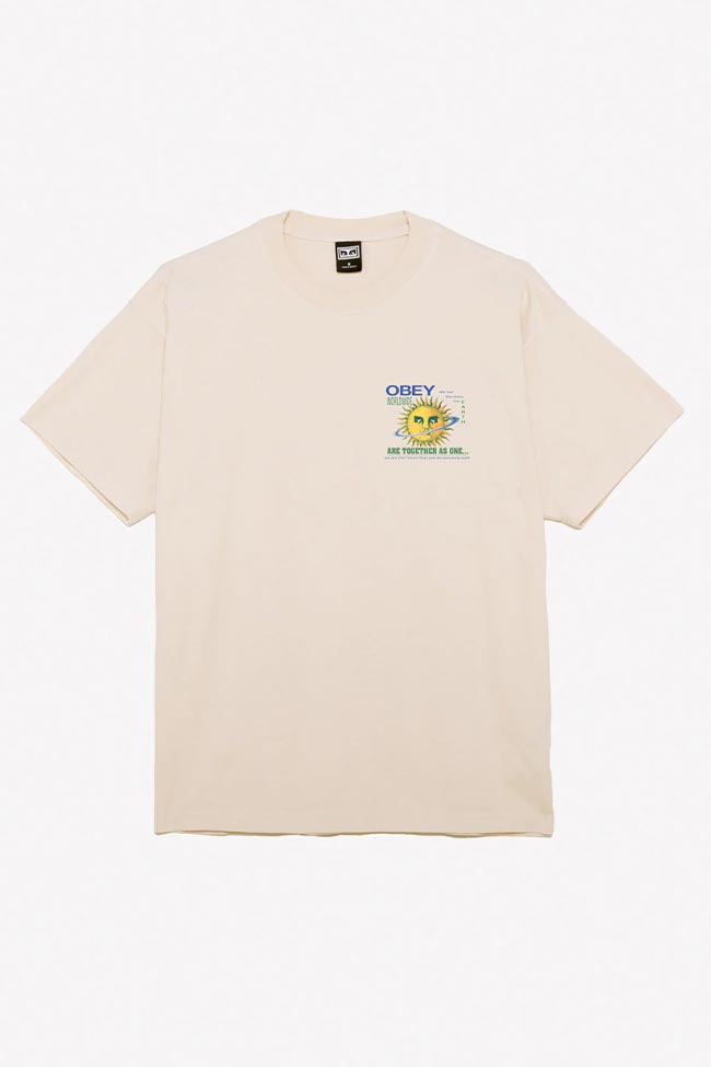 Obey - T shirt crema stampa "Together as One"