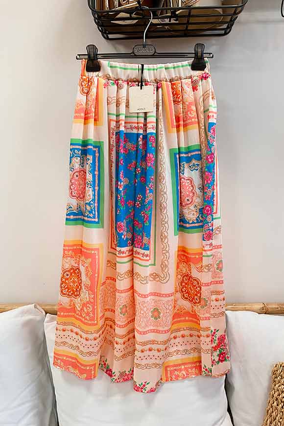 Vicolo - Circle skirt in foulard pattern