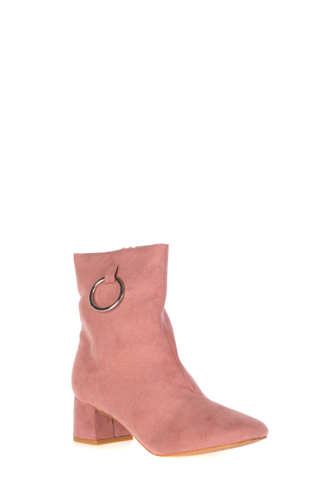 Public Desire - Pink ankle boots with Aruba ring