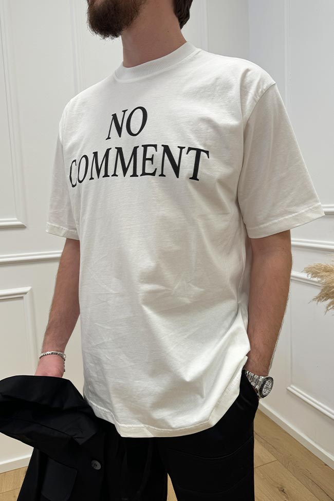 Why not brand - T shirt bianca stampa "No Comment"