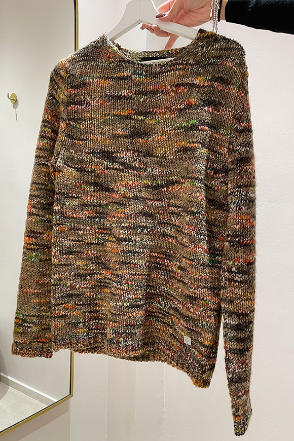 Block Eleven - Crewneck multicolor peacock sweater