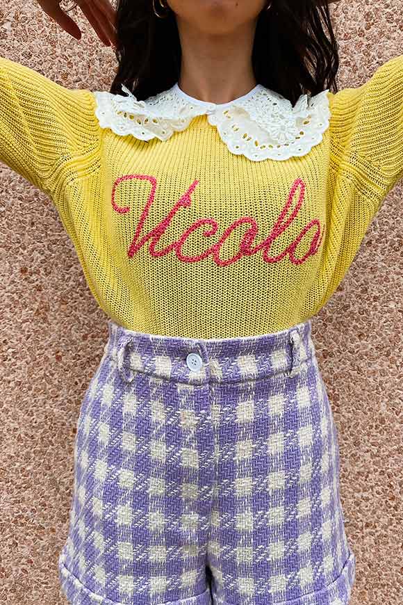 Vicolo - Sangallo lace collar with crochet embroidery