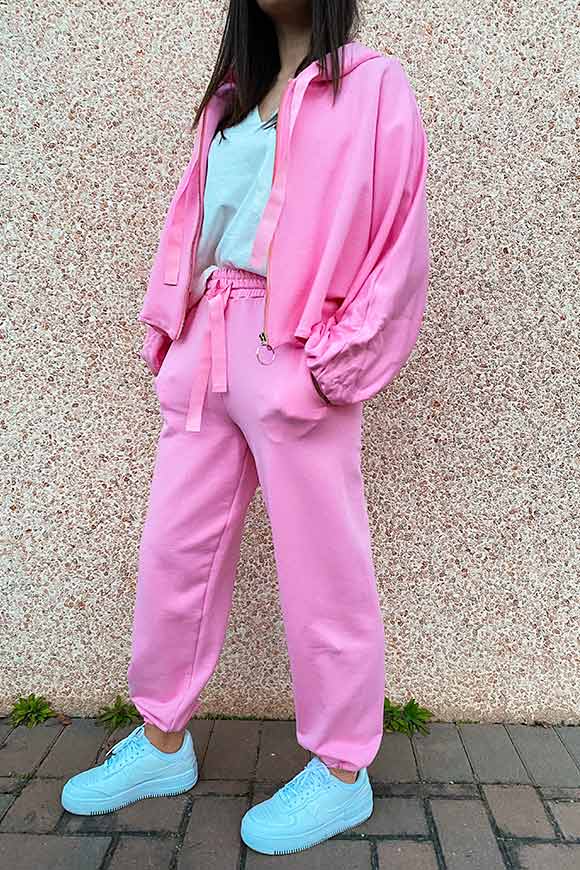 Motel - Pantaloni joggers rosa con coulisse