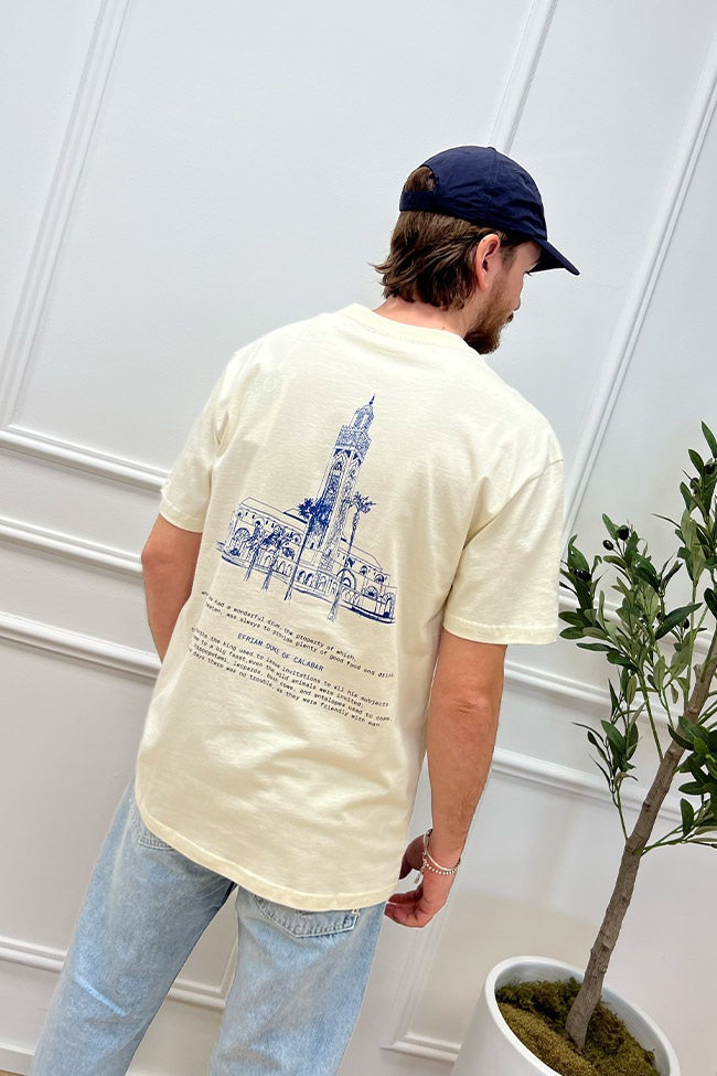 Anerkjendt - T shirt tofu con logo e stampa Marrakech sul retro