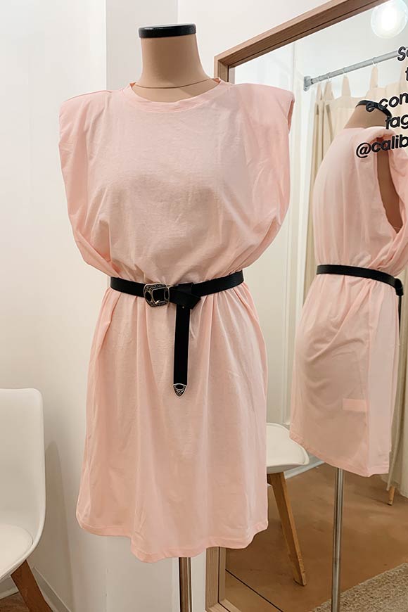 Vicolo - Pink dress with padded straps and strap