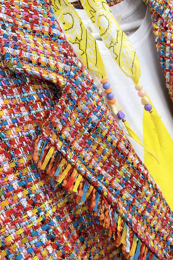 Vicolo - Single-breasted multicolor jacket with lurex thread