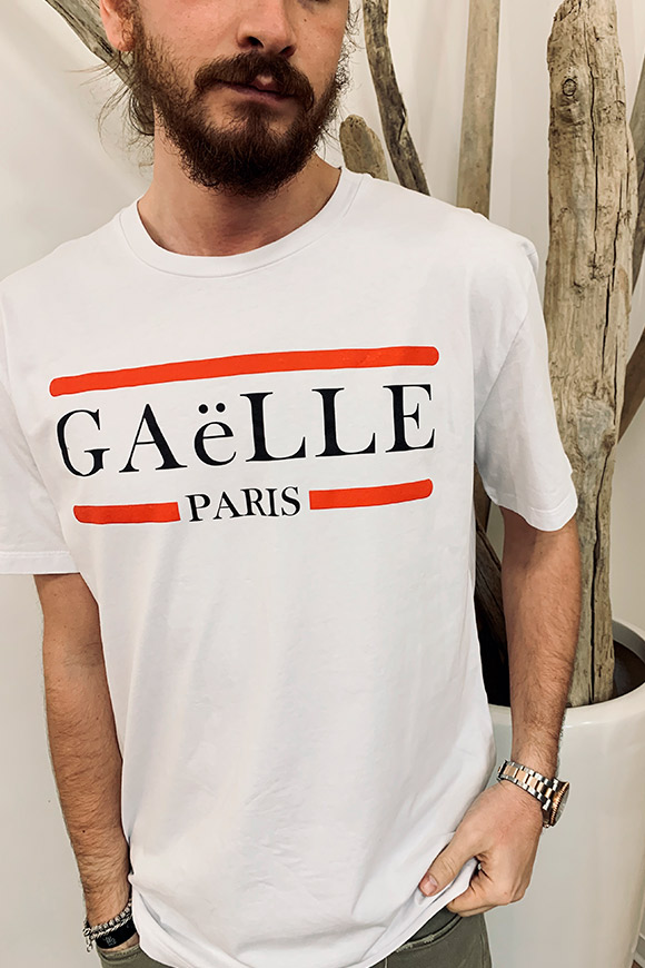 Gaelle - T shirt bianca con logo