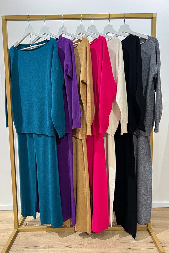 Haveone - Set coordinato cammello maglia e pantalone