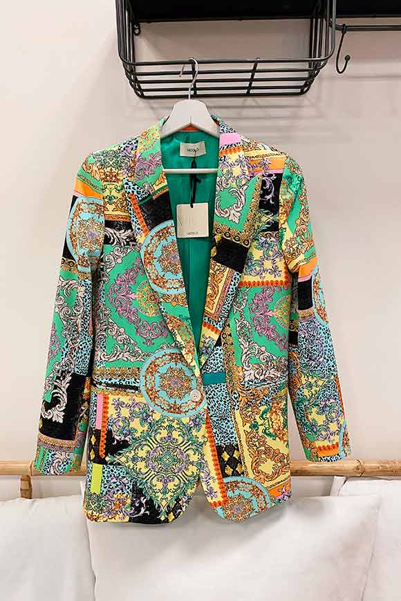 Vicolo - Single-breasted jacket with Versace print