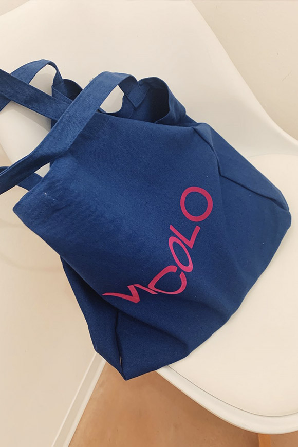 Vicolo - Blue shopper bag with "vicolo" logo