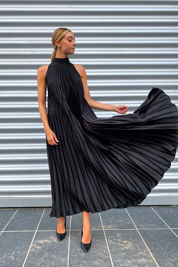 Tensione In - Long black pleated dress