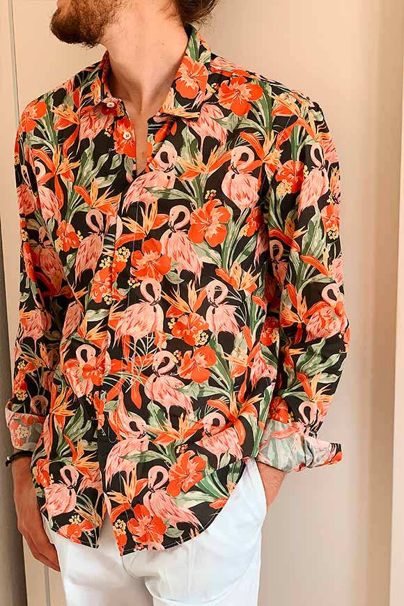 Gianni Lupo - Flamingo patterned shirt