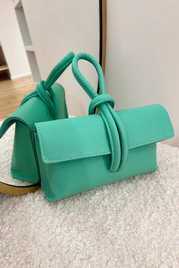 Calibro Shop - Tiffany clutch bag in hand-made leather with knot