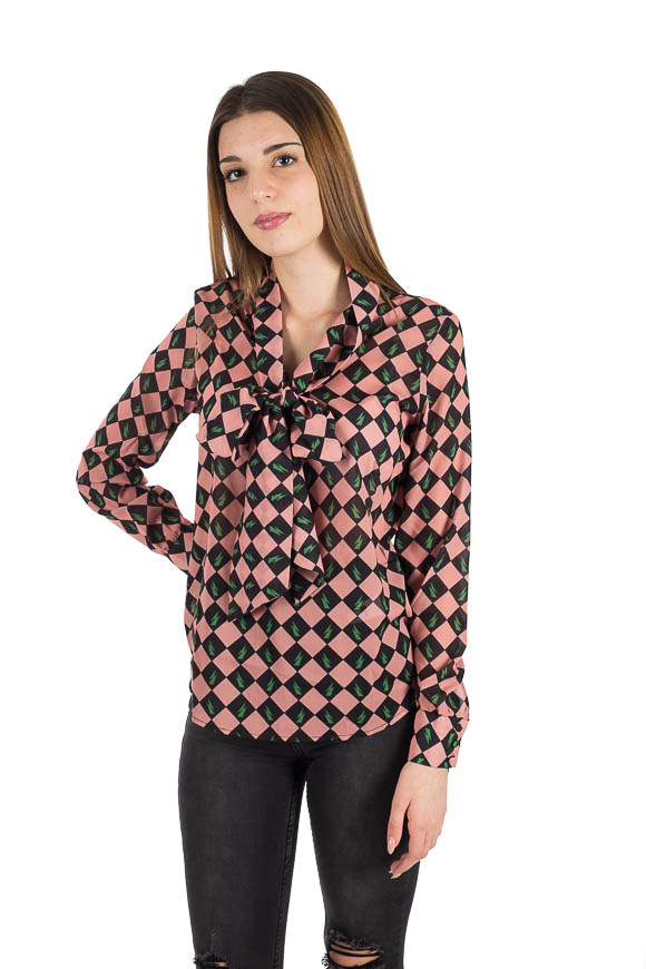 Glamorous - Checkered shirt with lightning and bow