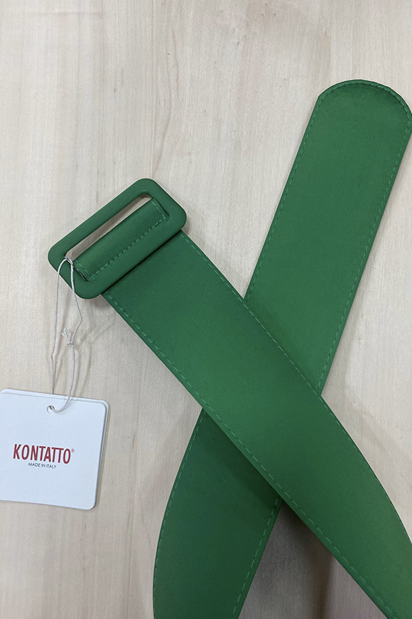 Kontatto - Cinturone rigido verde in stoffa