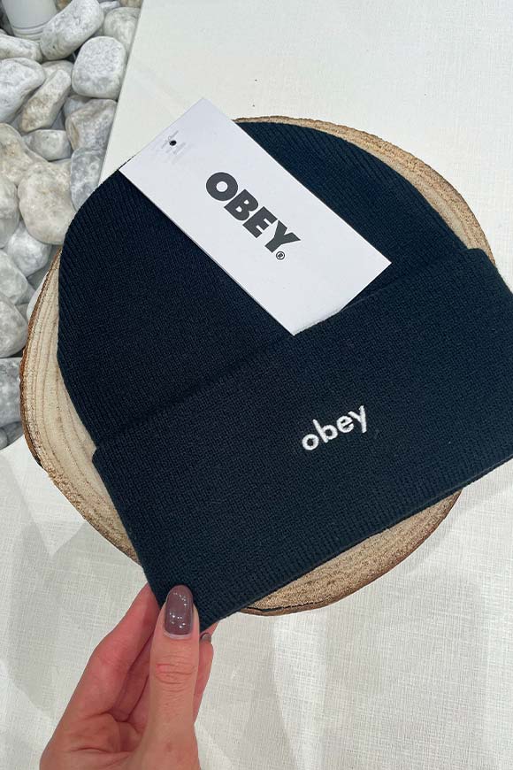 Obey - Cappello nero con ricamo logo