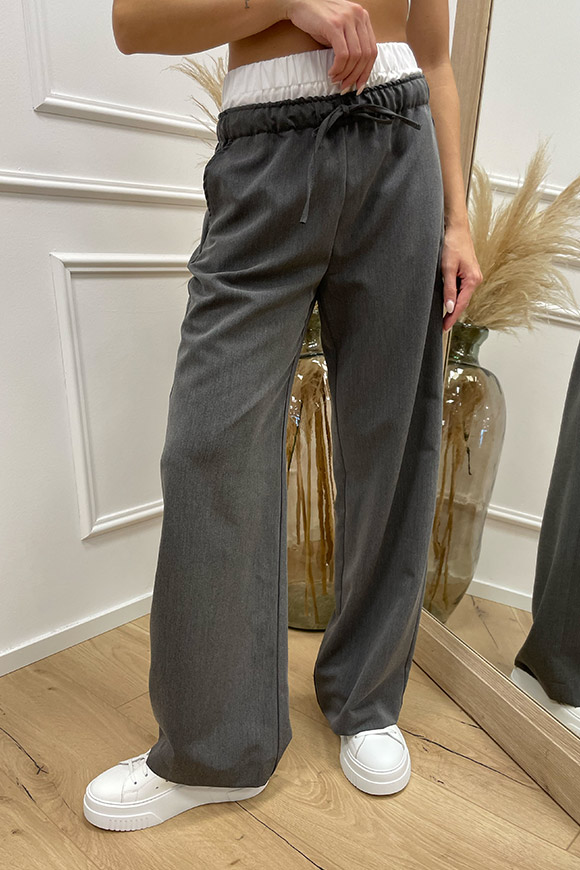 Vicolo - Pantalone boxer grigio con elastico