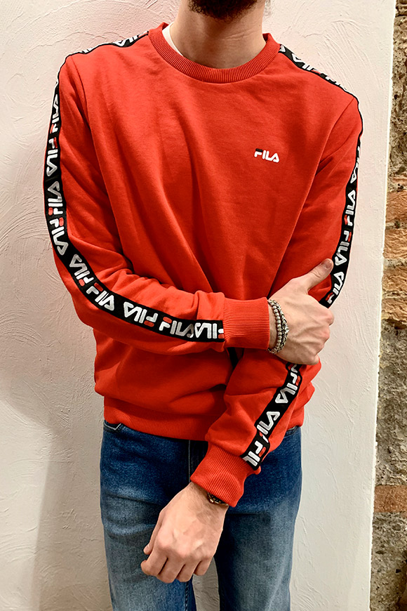 Fila - Red sweatshirt with side bands