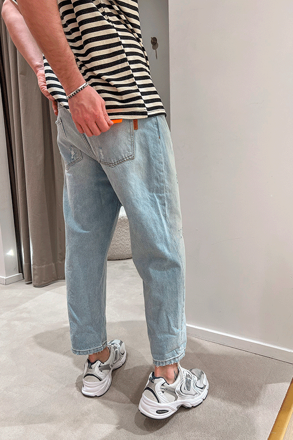 Block Eleven - Jeans lavaggio chiaro cropped
