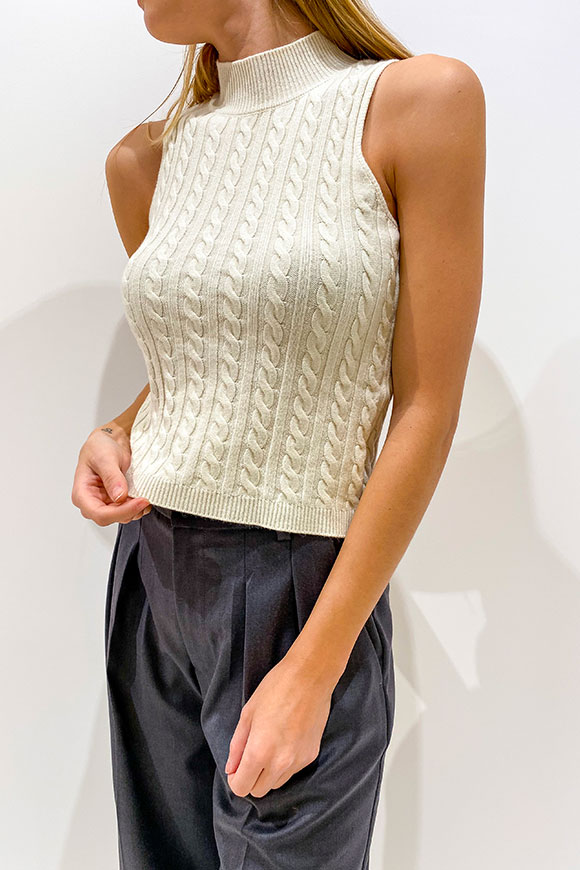 Vicolo - Braided knit butter tank top