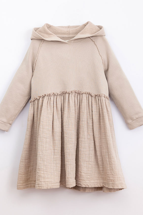 Play Up - Simplicity hooded cotton stone dress