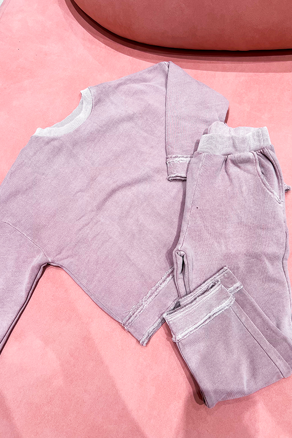 Play Up - Pantaloni rosa in felpa garzata con elastico e cordino