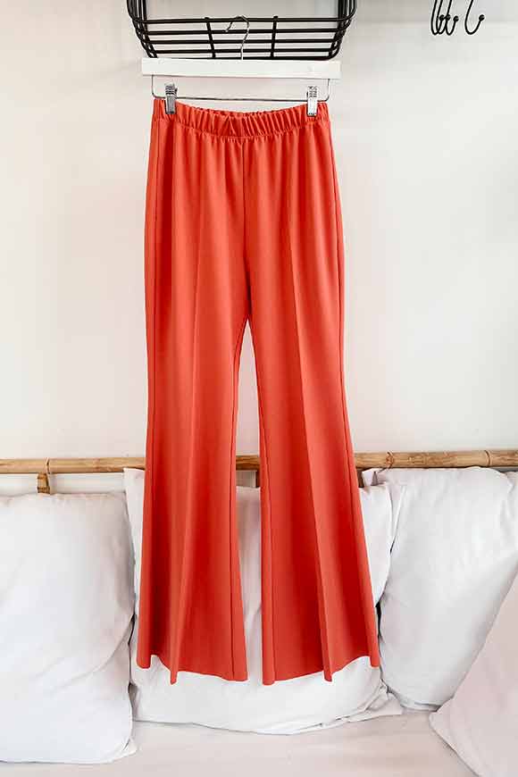 Vicolo - Flared blush pants in jersey