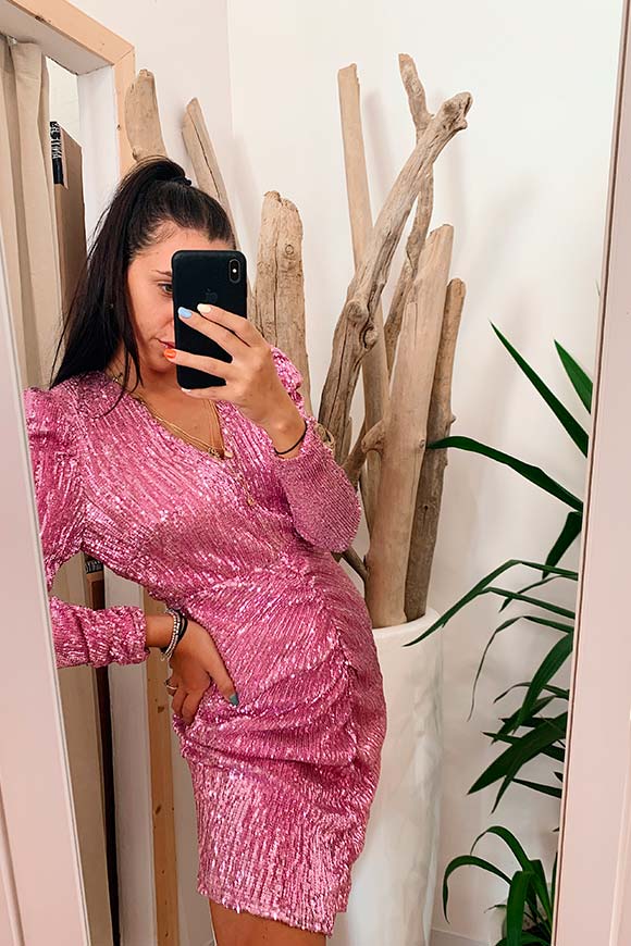 Glamorous - Pink sequin sheath dress