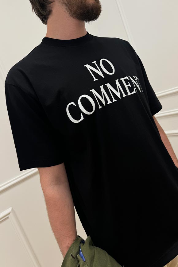 Why not brand - T shirt nera stampa "No Comment"