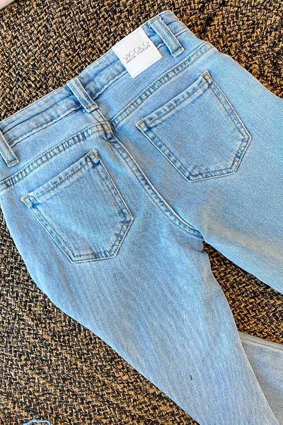 Vicolo Bambina - Jeans a palazzo lavaggio chiaro