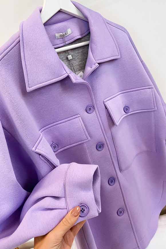 Motel - Lilac neoprene shirt jacket