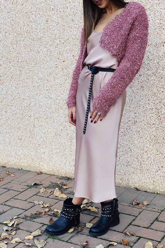 Vicolo - Long pink slip style dress