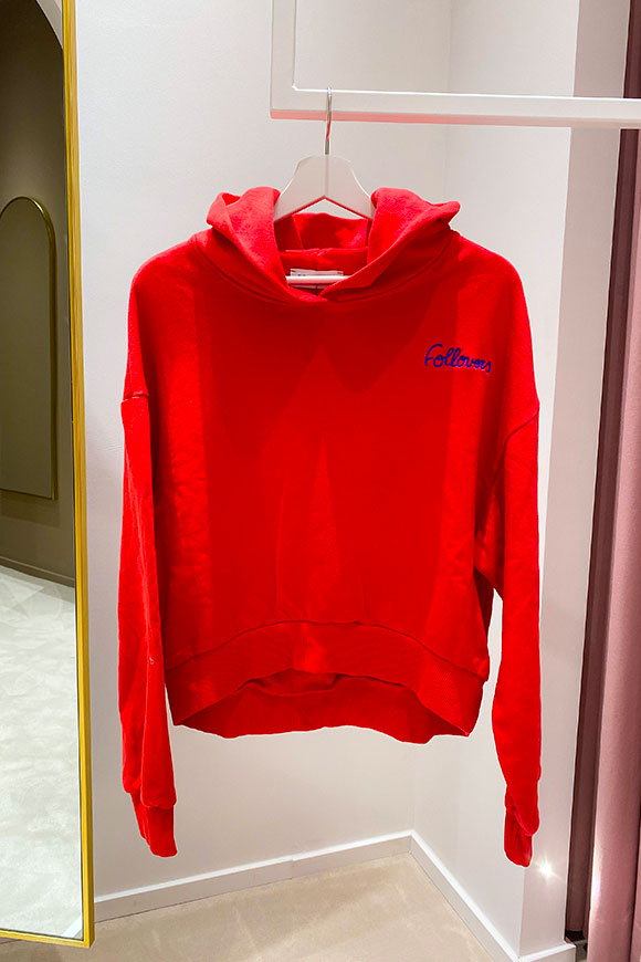 Follovers - Kylie red crop sweatshirt