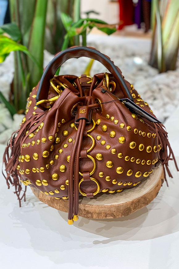La Carrie - Bucket rings brown bag